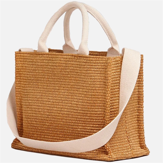 Marni Small Raffia Tote, Raw Siena/Natural 